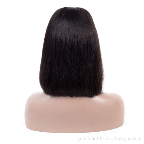 High Quality 13X4 13X6 Lace Front Short Bob Wigs,Virgin Brazilian 100% Human Hair Bob Wig For Black Women